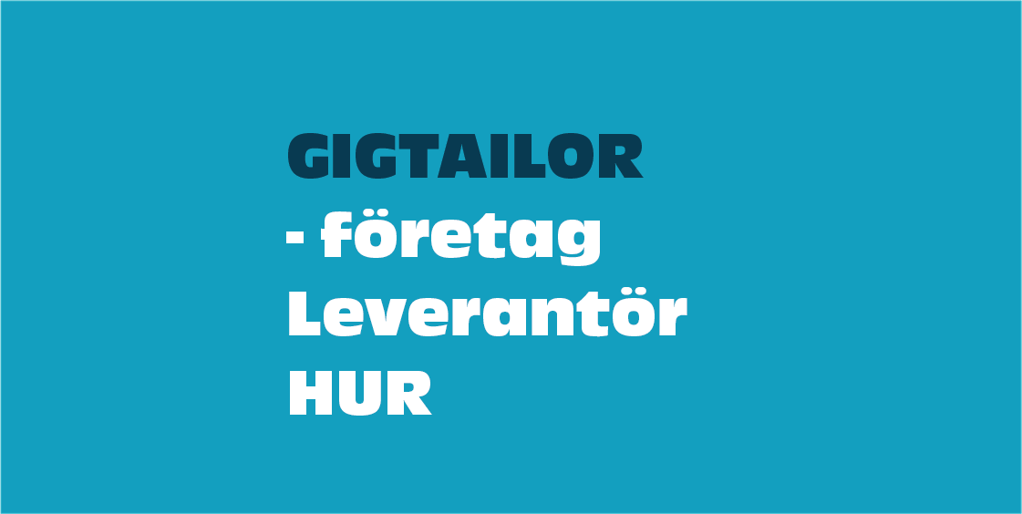 Gigtailor företag leverantör HUR